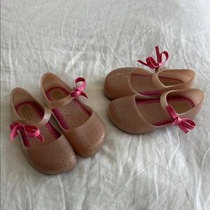 Mini Melissa Pink Twin Dress Shoes with Mary Jane Style Size 10
